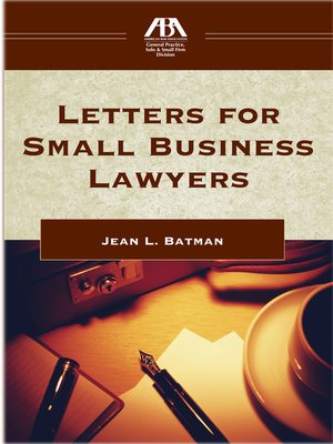 cover image of Letters for the Small Business Lawyer